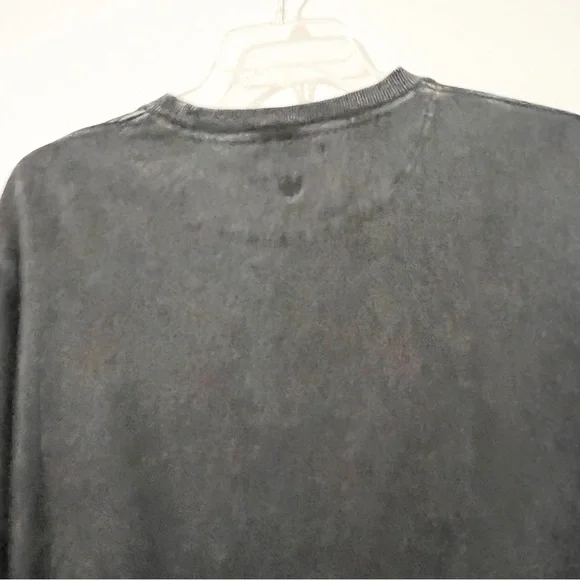 Anine Bing Ramona Paris Crewneck Sweatshirt Washed Black Size Large L - Picture 6 of 7